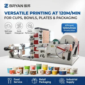 Automatic High Speed Letterpress Stack Paper Cup Flexo Printing Machine