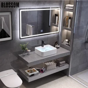 Furniture Factory One-Stop Engineering Service Bathroom Hotel Sintered Stone Pedestal Sink Bathroom