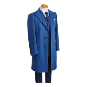 Structured Shoulder Charcoal Custom Tailored for Executive and Professional Wear Formal Overcoat