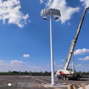 30m Stadium High Mast Light Pole Tower with Lifting System