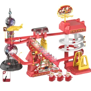Brinquedos de Natal para Crianças, Conjunto de Trilhos Elétricos de Tema de Natal, Brinquedos de Plástico em Vários Tamanhos, Parque de Brinquedos para Crianças
