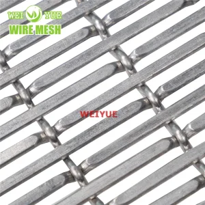 Aluminum Stainless Steel Woven Metal Decorative Crimped Wire Mesh for Building Exterior Wall Cladding Panel