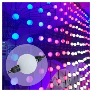 SHIJI Manufacturer Waterproof 360 Degree Ball Light String 50mm SMD5050 Outdoor RGB LED DMX512 Pixel Ball Light