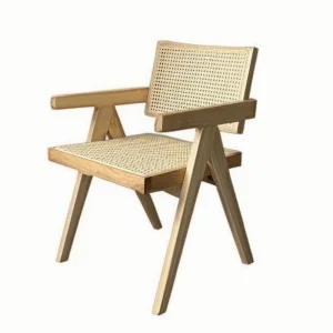 Modern MID Century Rattan Accent Chair