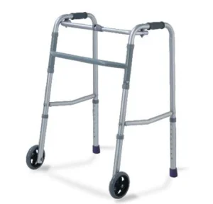 Medcial Equipment Oxidized Bright Silver Rollator Walker Walking Aid for Elderly