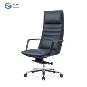 Stylish Comfortable Office Leather Chair with Durable Electroplated Accents Chair