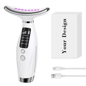 OEM ODM Microcurrent Neck Lifting Device Facial Massager EMS Beauty Machine Rechargeable Skin Tightening Wrinkle Remover