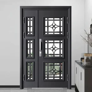 Building Material Modern Style Waterproof Custom-Built Aluminum Profile Balcony Stainless Steel Security Turkey Door Glass Door