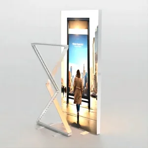 Hot Sale PVC / Tianlang Handbag 100*100cm/3.28*3.28FT China Acrylic Box Display Banner Exhibition