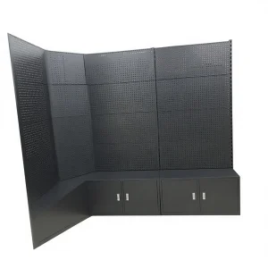 Hot Sales Customized Metal Show Tool Product Display Stand With Floor Cabinet