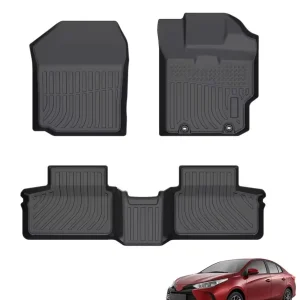 5 PCS Universal Luxury 3D Alfombrillas de coche impermeables de PVC