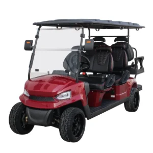6 Seater Street Legal Luxury Lithium Battery Foldable Glass Electric Golf Carts
