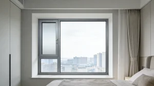 Modern Grill Design Tempered Glass Powder Coating Double Glazed Glazing Metal Soundproof Aluminum Casement Aluminum Wrought Window