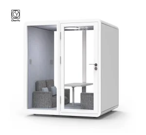 Prefab Modular Soundproof Office Pod for Outdoor Hotel Use Modern Design Metal Frame Detachable Container House Office Solution