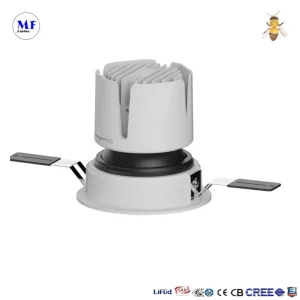 3inch 7W 10W 100-240V Commercial Residential Office Hotel Room Living Bedroom Retail Store LED Down Spot Lighting with Dali Dimming 1-10V Dimmable Smart Control