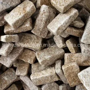 G682 Sunset Gold Granite Cobblestone/Paving Stone/ Concrete Pavers for Driveway/Patio/Garden/Pathway