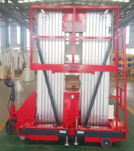 Kpluslift Aluminum Alloy Lift Single &amp; Double Mast Mobile Elevated Work Platform