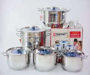 2025 Latest Classic Design Durable Multi-Piece Stainless Steel Cooking Set with Marble Material