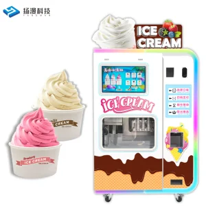 Customized Coin Operated Self-Service Ice Cream Machine Smart Automatic Soft Ice Cream Vending Machine for Business
