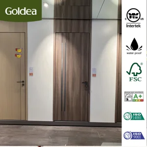 Custom Support Inside Interior Wood Fashion Timber Grey Indoor Melamine MDF Slab Door