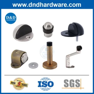 Floor Wall Mounted Brass Magnetic Architectural Hardware Stainless Steel Rubber Zinc Alloy Unique Types Glass Bathroom Shower Sliding Door Stop Holder Stopper