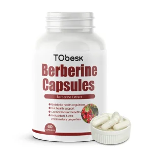 Natural Berberine HCl Capsules Herbal Supplement for Blood Sugar Support, Cholesterol, Weight Management