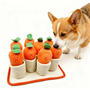 Brinquedo de Cão Squeaky de Cenoura para Alívio do Tédio