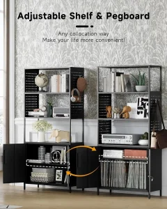 Metal Shelving Unit for Home Office Organization and Storage Solution