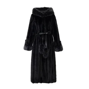Long Faux Fur Overcoat