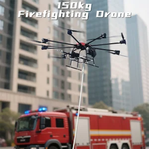 China 150kg Heavy Lifting Industrial Dron PARA Incendios Fire Suppression Fighting Drones Firefighting Drone Bomberos for Fire Departments Service with Camera