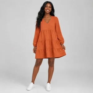 Vestido de Malha de Manga Longa em Promoção, Vestido Casual de Suéter para o Inverno, Moda Indoor e de Rua