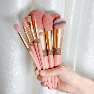 Luxury Private Logo Makeup Brushes Set Portable Beauty Tools Bristle Material