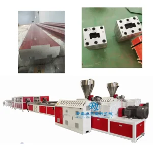 Twin Screw Plastic PVC WPC Door Frame Profile Extruison Making Extruder Price