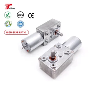 High Torque 370 Small Brush Worm Gearbox Motor 6v 12v 24v Electric DC Worm Gear Motor with Reducer