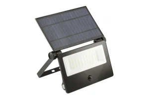 Solar LED Flood Light Wall Lamp with Radar Motion Sensor Replaceable Battery Aluminum Housing Adjustable Angle