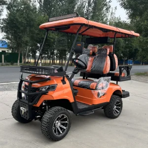 Long Range Battery Powered 48 Volt Adults Golf Kart Electric Solar Panels 4 Seat Buggy Golf Caddy Cart Electric