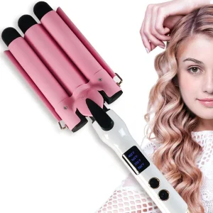 Professional Hair Curler with Triple Barrels and with LED Display