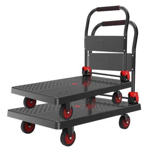 Trolley Pull Cargo Flatbed Folding Portable Small Pull Cart Household Trolley Trolley Truck Thickened Trailer
