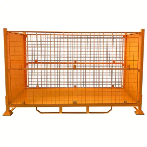 Industrial Wholesale Customization Stacking Folding Cage Foldable Cold Rolled Steel Storage Cages
