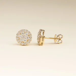 14K/18K Solid Gold Diamond Stud Earrings