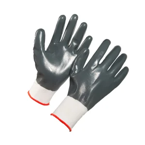 13G Polyester Oil Resistant Heavy Duty Industrial Nitrile Gloves