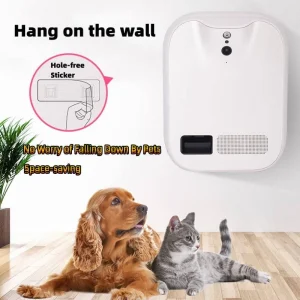 135° Wide-Angel HD Camera Pet Feeder for Cats/Dogs with Voice Interaction &amp; FCC