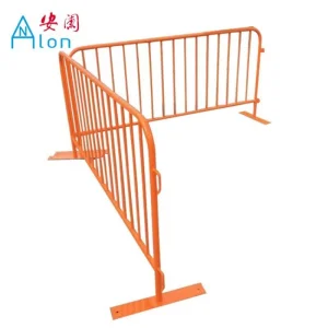 Powder Coated Galvanized Temporary Crowd Control Barrier with French Style for Pedestrian Safety Event Security and Bike Rack Use in Urban Public Spaces