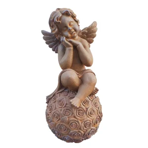 Iron Angel with Wings Sculpture