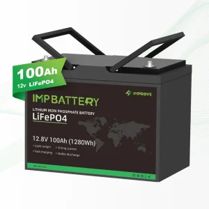 IMPROVE 12.8V 100Ah LiFePO4 Lithium Ion Battery CE Smart BMS For Home Appliances Solar Energy Storage Deep Cycle Backup Power