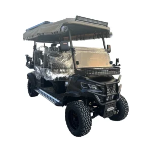 WELIFTRICH Electric 6 Seater Lifted 14 Inches off Road Wheels Solar Panel Golf Cart 72V 30mph 100KM Range