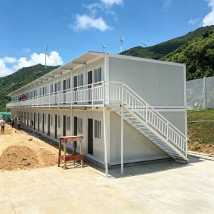 2-Story Detachable Container Dormitory Prefab Modular Worker Housing for Construction Site Fast-Install Site Worker Housing