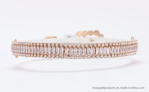 Luxury Pet Rhinestone Lead Pet Accessories Dog Diamond Design Collars