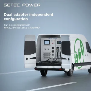 SETEC POWER high efficiency commercial &nbsp;30/60/100/120/250/500kwh/1MWh Energy Storage system EV Charging station with 2 adapters