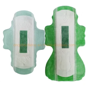 Compresa sanitaria ultra delgada en forma de abanico para uso nocturno